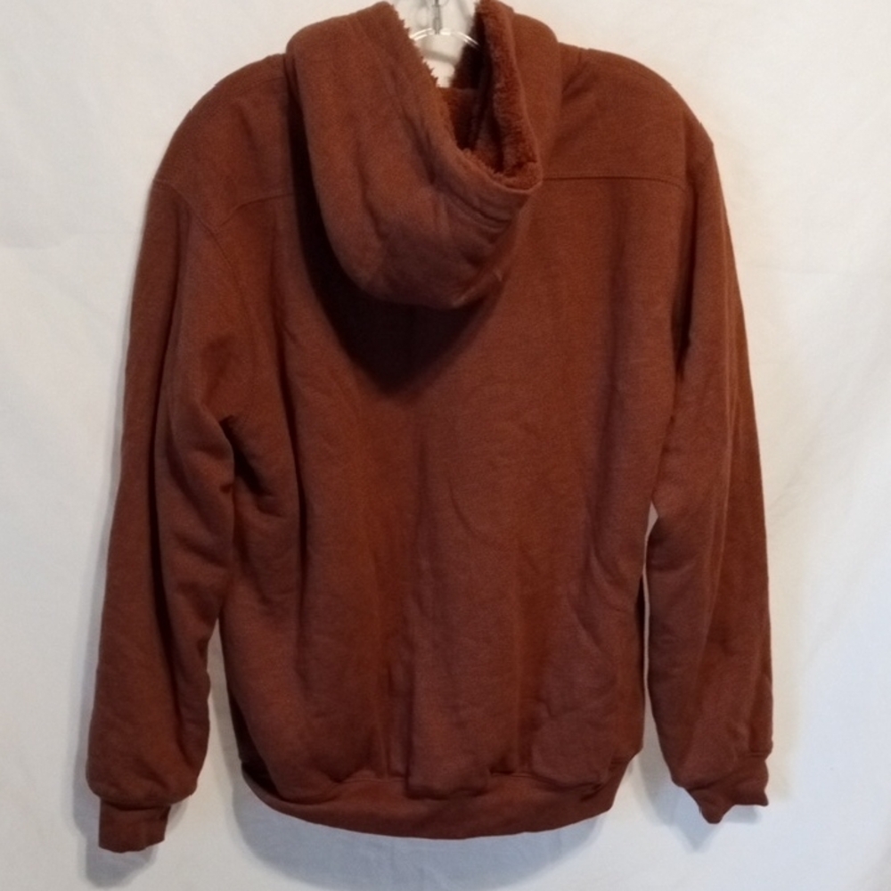 Women's Sherpa-Lined Fleece Zip-Front Hooded Sweatshirt - Picture 5 of 9